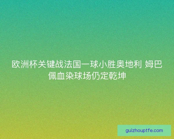 欧洲杯关键战法国一球小胜奥地利 姆巴佩血染球场仍定乾坤